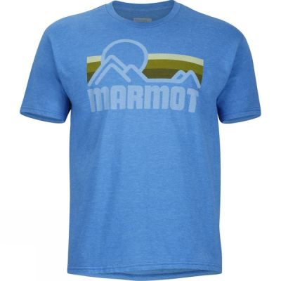 Marmot Marmot Coastal Rövid Ujjú - Férfi Póló - Kék (Magyarország MJV247051)